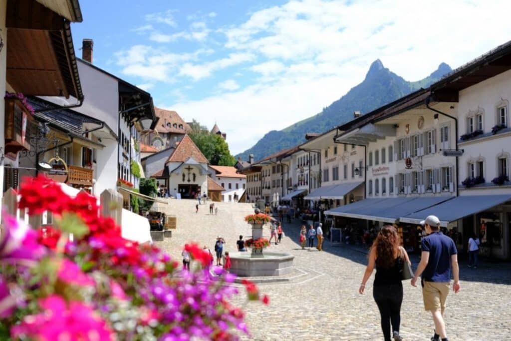 ville medievale de gruyere en suisse