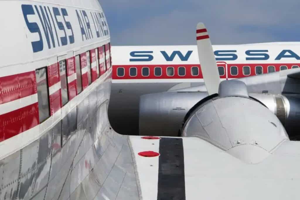 avion de la compagnie aerienne swiss air line